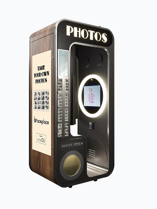 Photo booth installed in a bar or restaurant